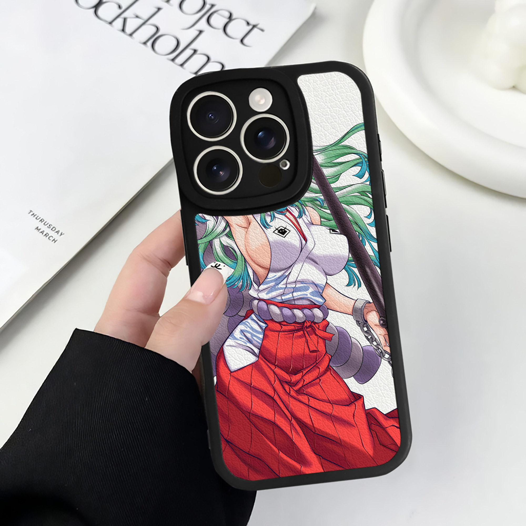 （画像用） ワンピース ONE PIECE 【iPhone 16シリーズ対応】シリコンスマホケース（レザー調） 材質：シリコン